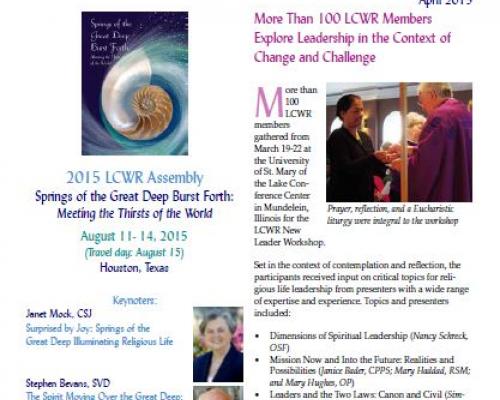 April 2015 LCWR Newsletter