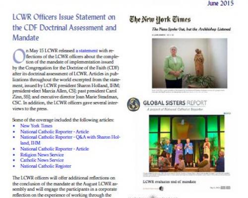 June 2015 LCWR Newsletter