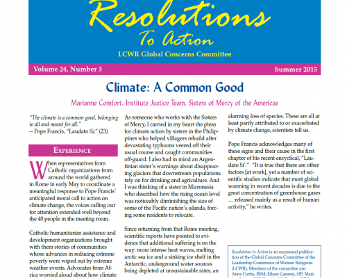 Resolutions to Action - Summer 2015