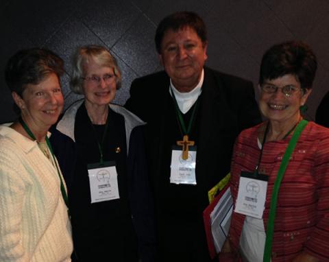 Annmarie Sanders, IHM; Marcia Allen, CSJ; Cardinal Braz de Aviz; Pat Farrell, OSF