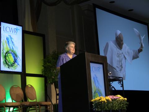 Carol Zinn, SSJ delivers her presidential address