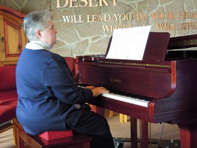 Carol Zinn, SSJ serves as pianist