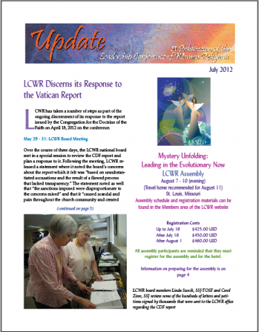 July 2012 LCWR Newsletter
